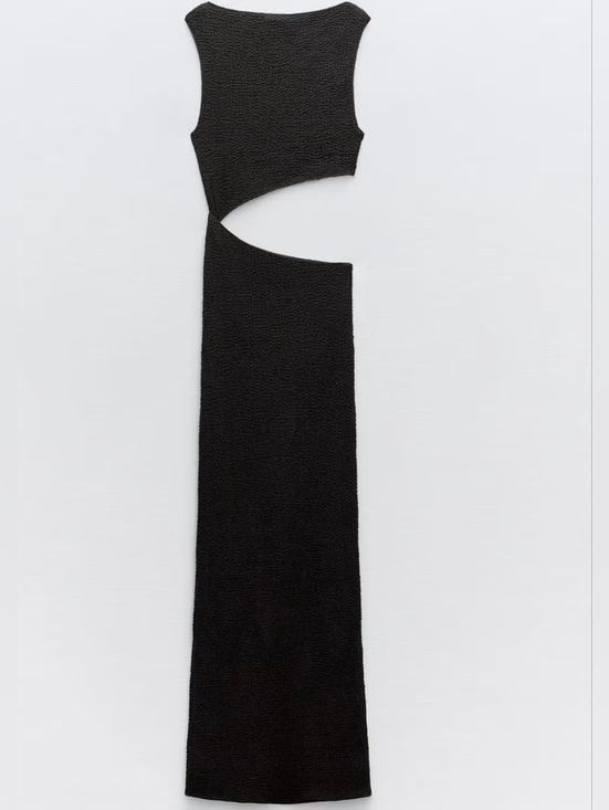 Zara Dresses & Skirts - Zara Black Cutout Sleeveless Maxi Dress